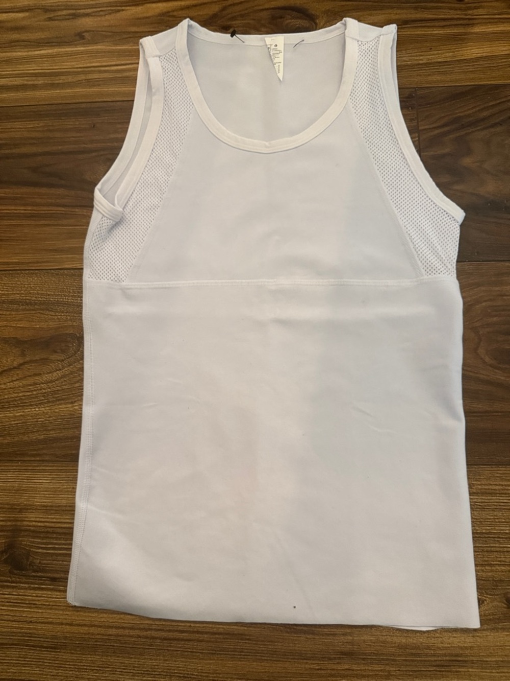 Stretch Cotton Moderate Compression Shaper Tank with Mesh Cutouts